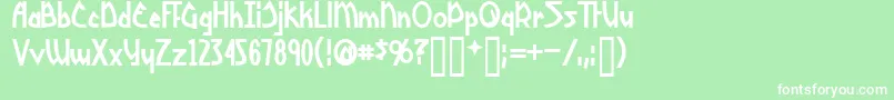 YoshitoshiBold Font – White Fonts on Green Background