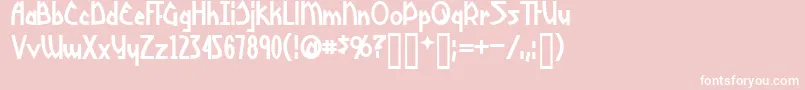 YoshitoshiBold Font – White Fonts on Pink Background