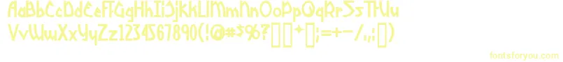 YoshitoshiBold Font – Yellow Fonts on White Background