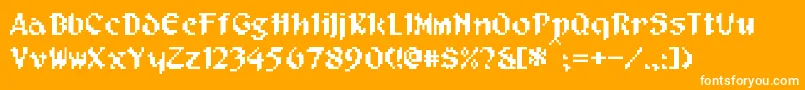 PixelMusketeer Font – White Fonts on Orange Background