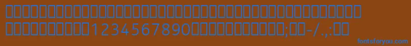 フォントNokiaPureTextLightT – 茶色の背景に青い文字