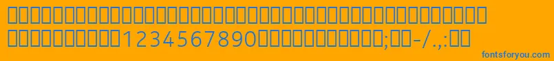 NokiaPureTextLightT-fontti – siniset fontit oranssilla taustalla