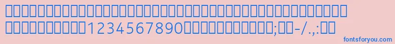 フォントNokiaPureTextLightT – ピンクの背景に青い文字