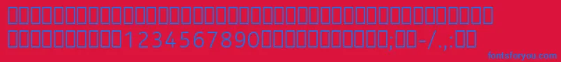 NokiaPureTextLightT-Schriftart – Blaue Schriften auf rotem Hintergrund