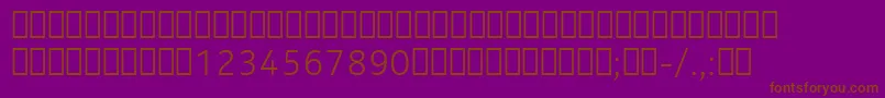 NokiaPureTextLightT-fontti – ruskeat fontit violetilla taustalla