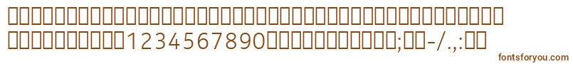 NokiaPureTextLightT-fontti – ruskeat fontit valkoisella taustalla