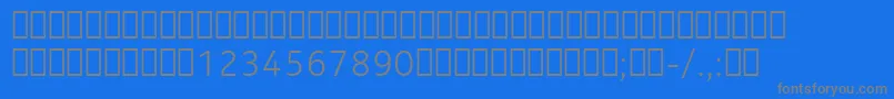フォントNokiaPureTextLightT – 青い背景に灰色の文字