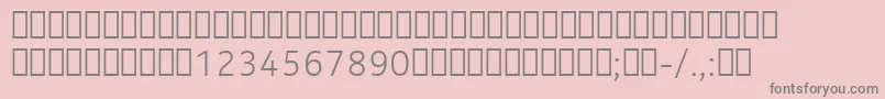 フォントNokiaPureTextLightT – ピンクの背景に灰色の文字