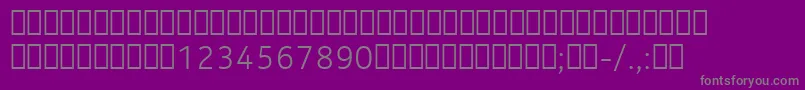 Czcionka NokiaPureTextLightT – szare czcionki na fioletowym tle