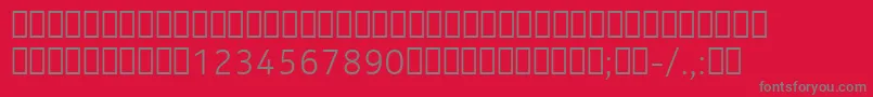 NokiaPureTextLightT-fontti – harmaat kirjasimet punaisella taustalla