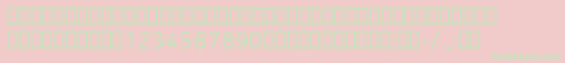 フォントNokiaPureTextLightT – ピンクの背景に緑の文字