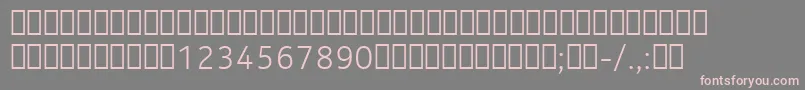 Czcionka NokiaPureTextLightT – różowe czcionki na szarym tle