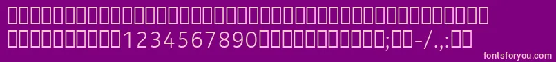 Fonte NokiaPureTextLightT – fontes rosa em um fundo violeta