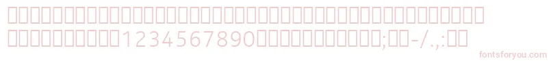 NokiaPureTextLightT-fontti – vaaleanpunaiset fontit valkoisella taustalla