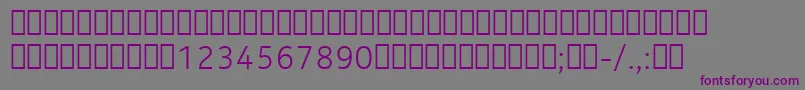 NokiaPureTextLightT-fontti – violetit fontit harmaalla taustalla