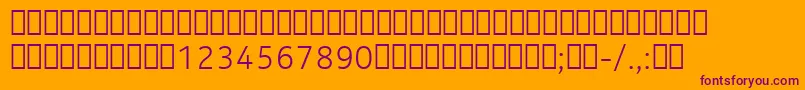 Шрифт NokiaPureTextLightT – фиолетовые шрифты на оранжевом фоне