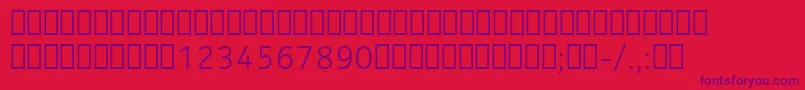 フォントNokiaPureTextLightT – 赤い背景に紫のフォント