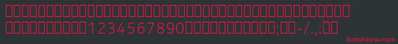 Czcionka NokiaPureTextLightT – czerwone czcionki na czarnym tle
