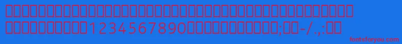 Czcionka NokiaPureTextLightT – czerwone czcionki na niebieskim tle