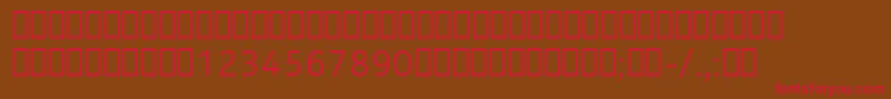 NokiaPureTextLightT-Schriftart – Rote Schriften auf braunem Hintergrund