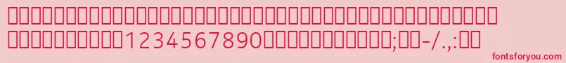 フォントNokiaPureTextLightT – ピンクの背景に赤い文字