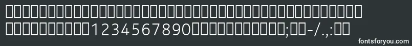 NokiaPureTextLightT-fontti – valkoiset fontit mustalla taustalla