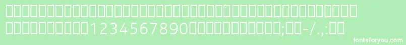 フォントNokiaPureTextLightT – 緑の背景に白い文字