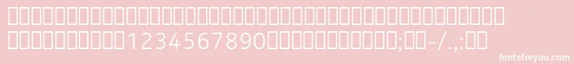 NokiaPureTextLightT-Schriftart – Weiße Schriften auf rosa Hintergrund
