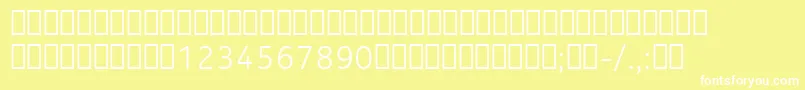フォントNokiaPureTextLightT – 黄色い背景に白い文字