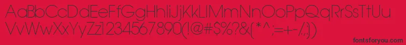 Trendexlightssk Font – Black Fonts on Red Background