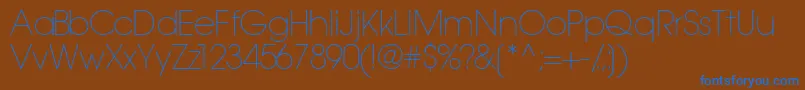 Trendexlightssk Font – Blue Fonts on Brown Background