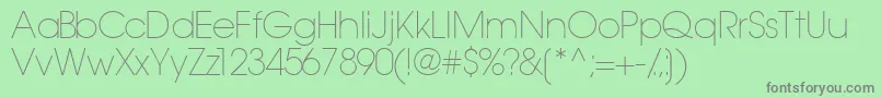 Trendexlightssk Font – Gray Fonts on Green Background