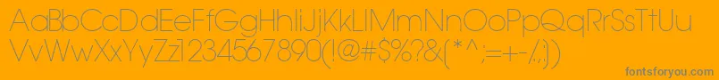 Trendexlightssk-Schriftart – Graue Schriften auf orangefarbenem Hintergrund