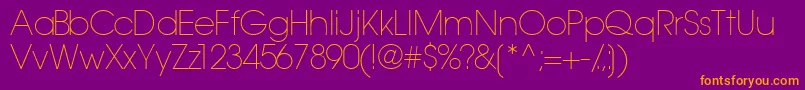 Trendexlightssk Font – Orange Fonts on Purple Background