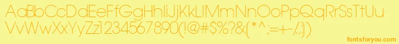 Trendexlightssk Font – Orange Fonts on Yellow Background