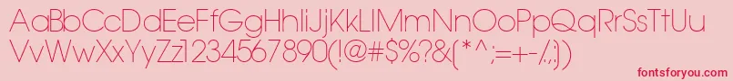 Trendexlightssk Font – Red Fonts on Pink Background