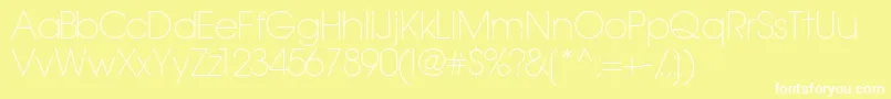 Trendexlightssk Font – White Fonts on Yellow Background