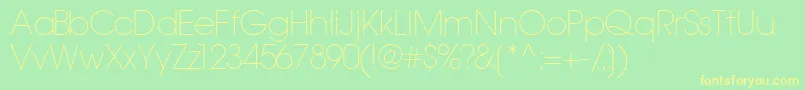 Trendexlightssk Font – Yellow Fonts on Green Background