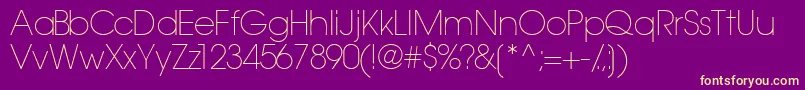 Trendexlightssk Font – Yellow Fonts on Purple Background