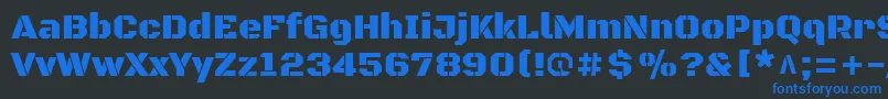 BlackopsoneRegular Font – Blue Fonts on Black Background