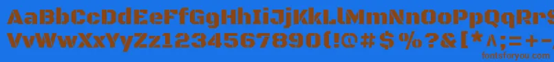 BlackopsoneRegular Font – Brown Fonts on Blue Background