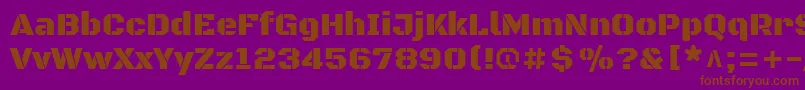 BlackopsoneRegular-fontti – ruskeat fontit violetilla taustalla