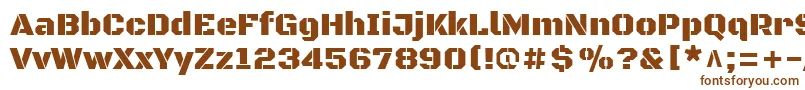 BlackopsoneRegular-fontti – ruskeat fontit valkoisella taustalla