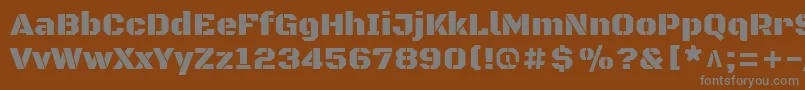 BlackopsoneRegular Font – Gray Fonts on Brown Background