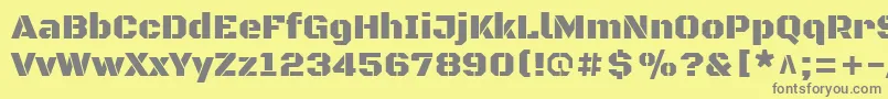BlackopsoneRegular Font – Gray Fonts on Yellow Background