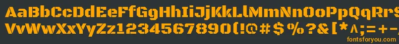 BlackopsoneRegular Font – Orange Fonts on Black Background