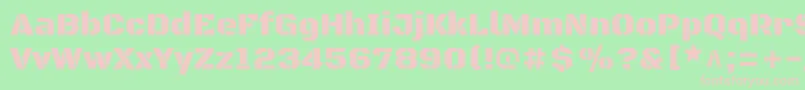 フォントBlackopsoneRegular – 緑の背景にピンクのフォント