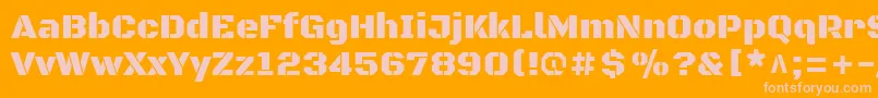 Шрифт BlackopsoneRegular – розовые шрифты на оранжевом фоне