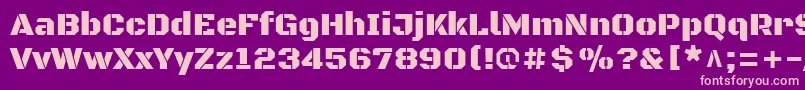 BlackopsoneRegular Font – Pink Fonts on Purple Background
