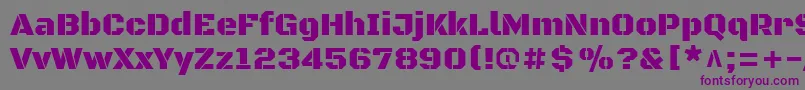Шрифт BlackopsoneRegular – фиолетовые шрифты на сером фоне